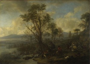 Caza de ciervos de Philips Wouwerman